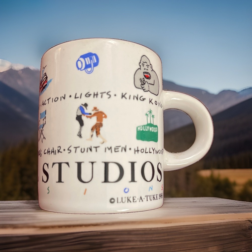 1988 Luke-A-Tuke Universal Studios Expressions Hollywood Espresso/small Cup NWT